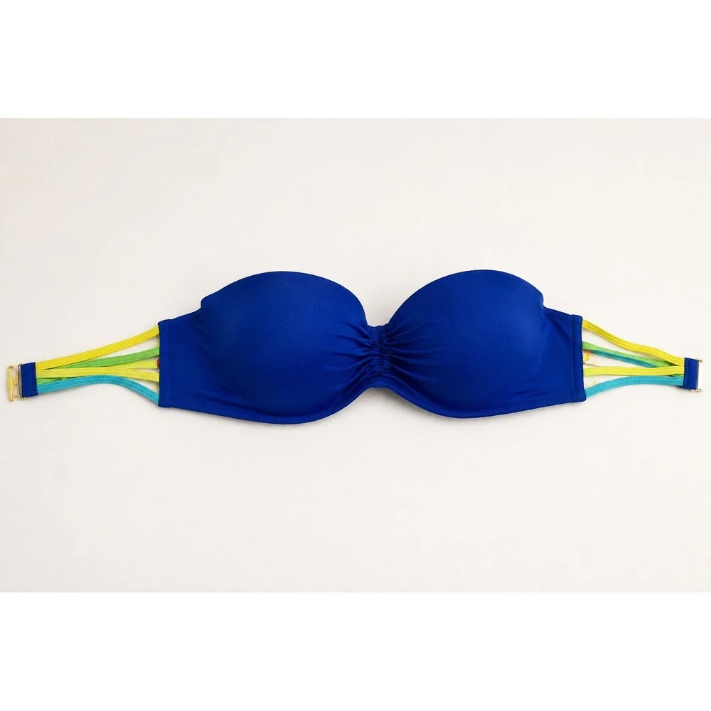 VICTORIA'S SECRET 32C Bikini Swim Suit Bikini Top Bright Strapless Beach Resort